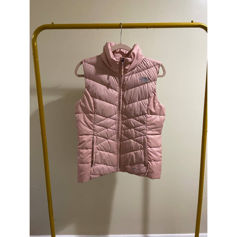 The North Face Aconcagua II 550 Down Vest Womens Medium Rose Pink Quilted Puffer
